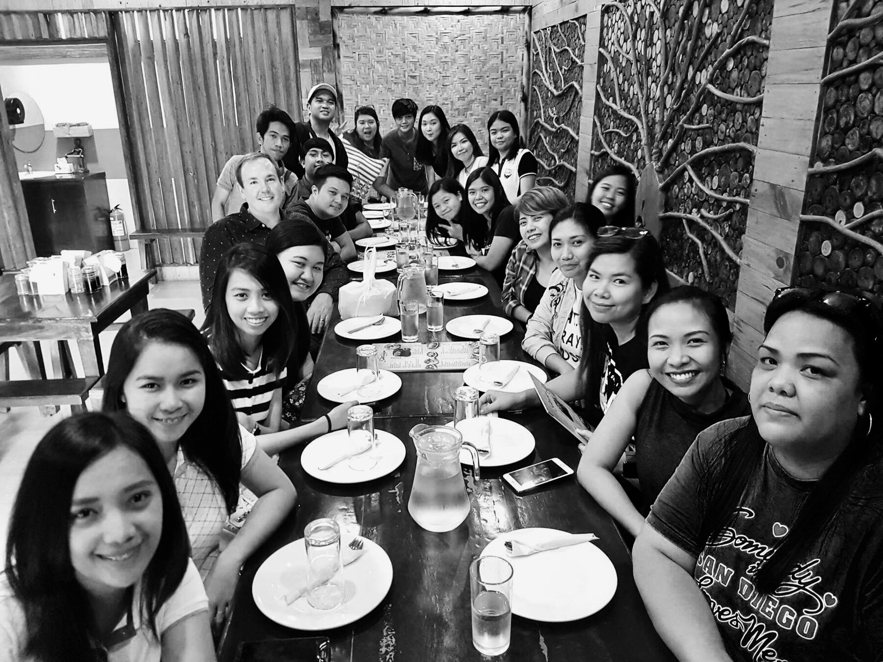 The early Yoonet web team at dinner