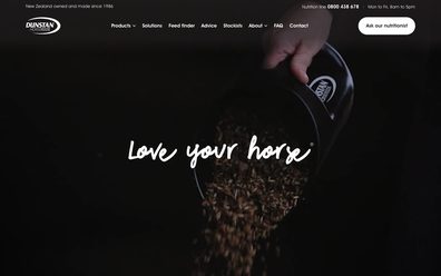 Dunstan website on desktop