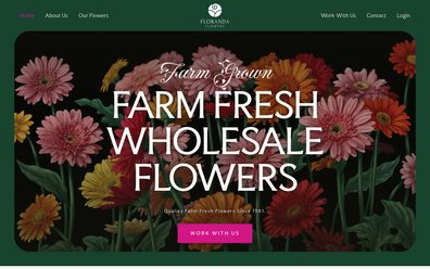 Floranda website on desktop