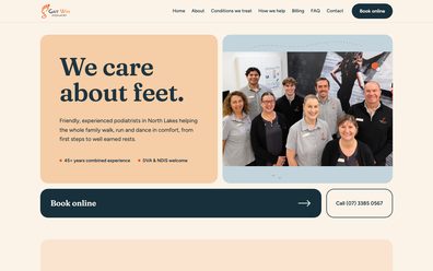 Gaitway website on desktop