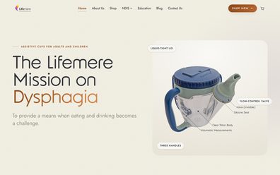 Lifemere website on desktop