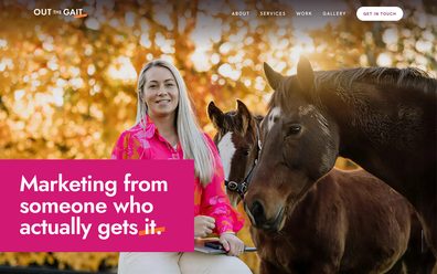 Out the Gait Creative website on desktop