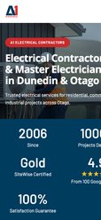 A1 Electrical website on mobile