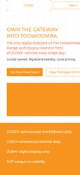 Ace Of Advertising website on mobile
