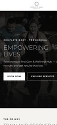 Complete Body website on mobile