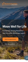 Masterton Foot Clinic website on mobile
